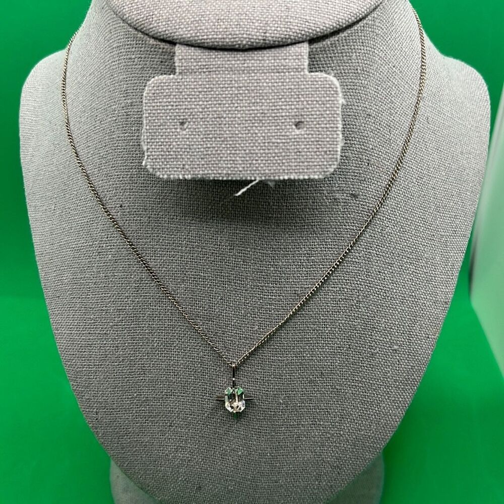 Emerald Cut Clear quartz necklace